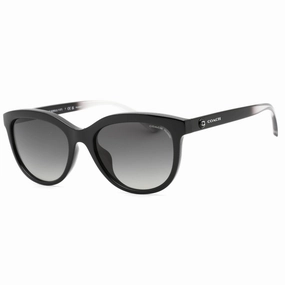 Coach Women's Sunglasses - Black Cat Eye Frame Grey Gradient Lens | 0HC8285U 5002T3