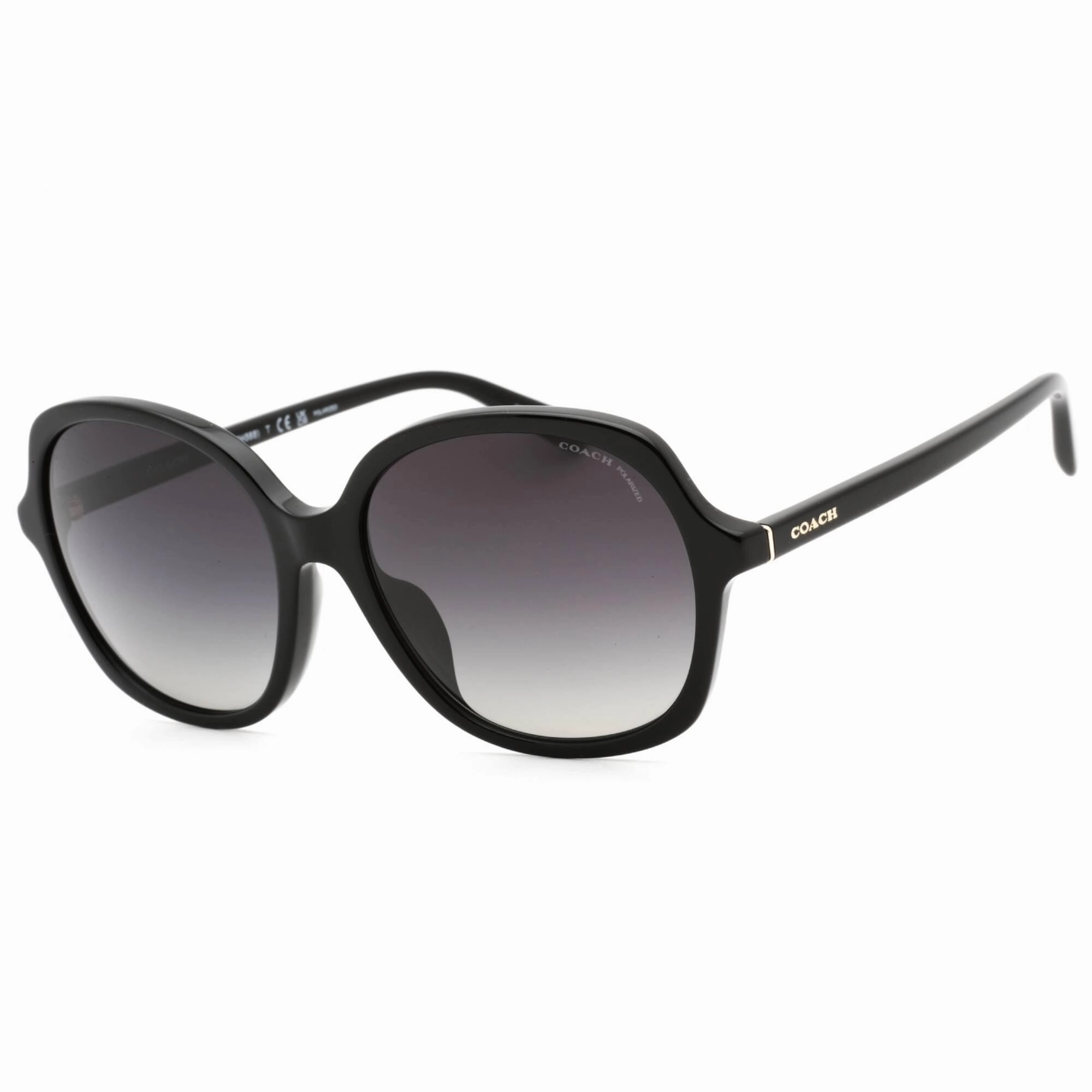 Coach Women's Sunglasses - Black Plastic Full Rim Round Shape Frame | 0HC8360U 5002T3