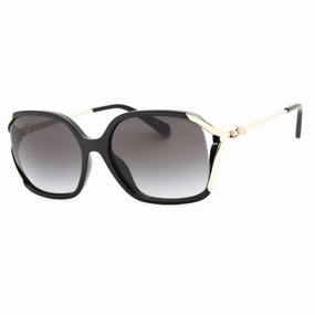 Coach Women's Sunglasses - Black Square Frame Grey Gradient Lens | 0HC8280U 50028G