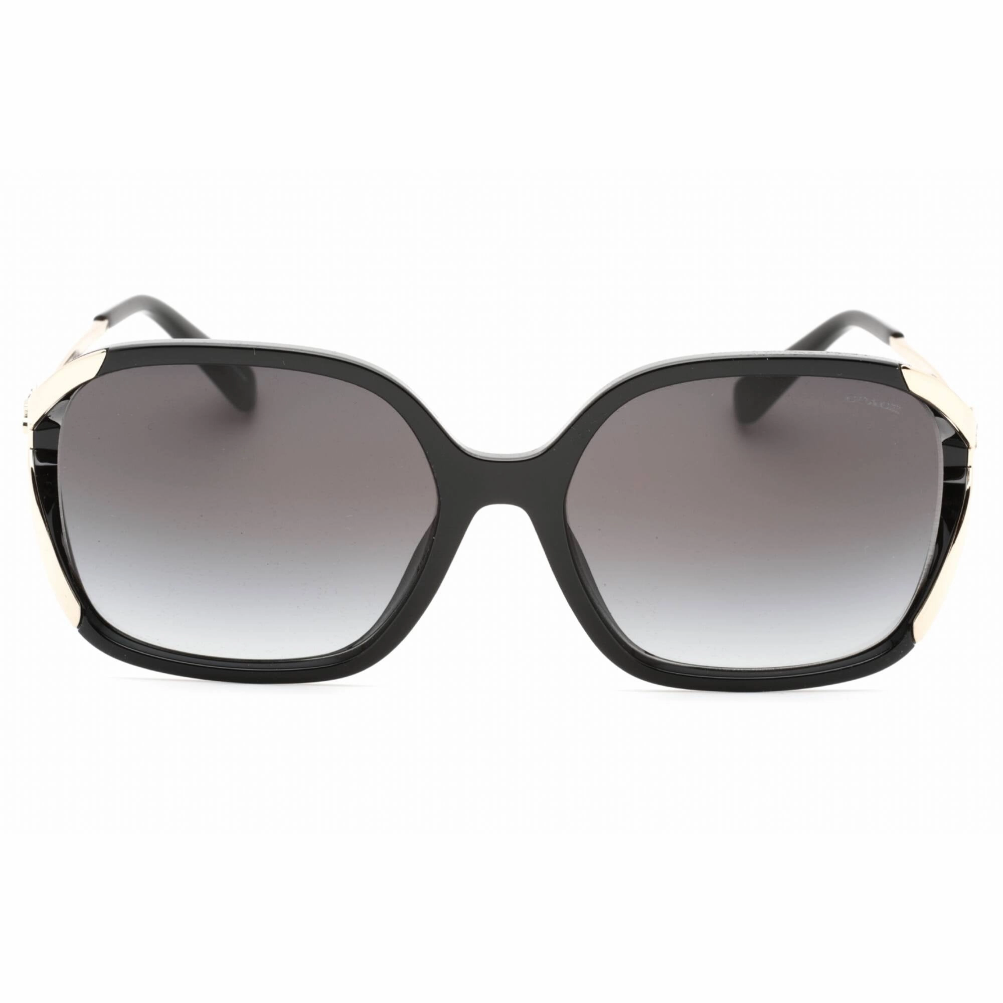 Coach Women's Sunglasses - Black Square Frame Grey Gradient Lens | 0HC8280U 50028G