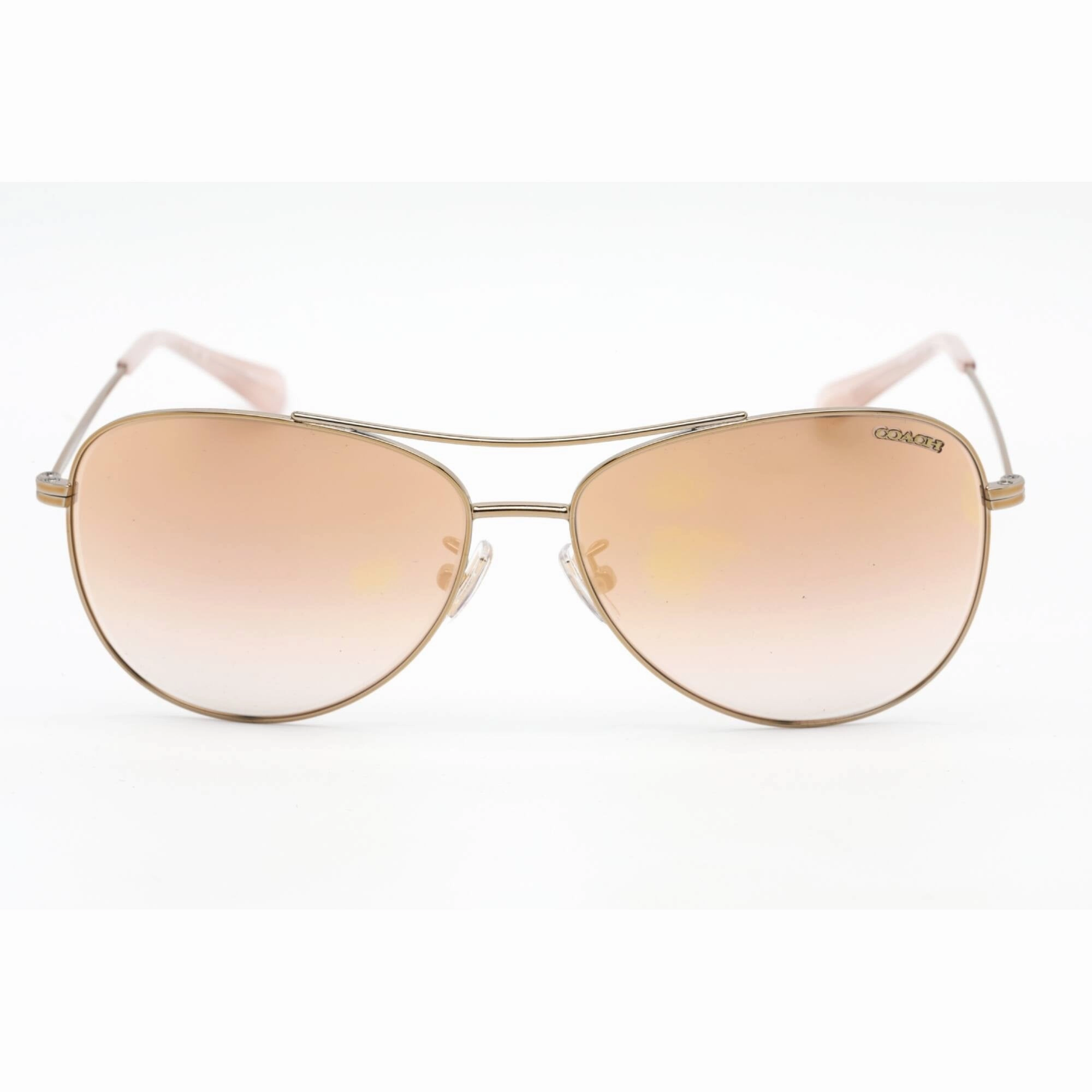 Coach Women's Sunglasses - Light Gold Metal Aviator Full Rim Frame | 0HC7079 90056F