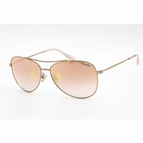 Coach Women's Sunglasses - Light Gold Metal Aviator Full Rim Frame | 0HC7079 90056F