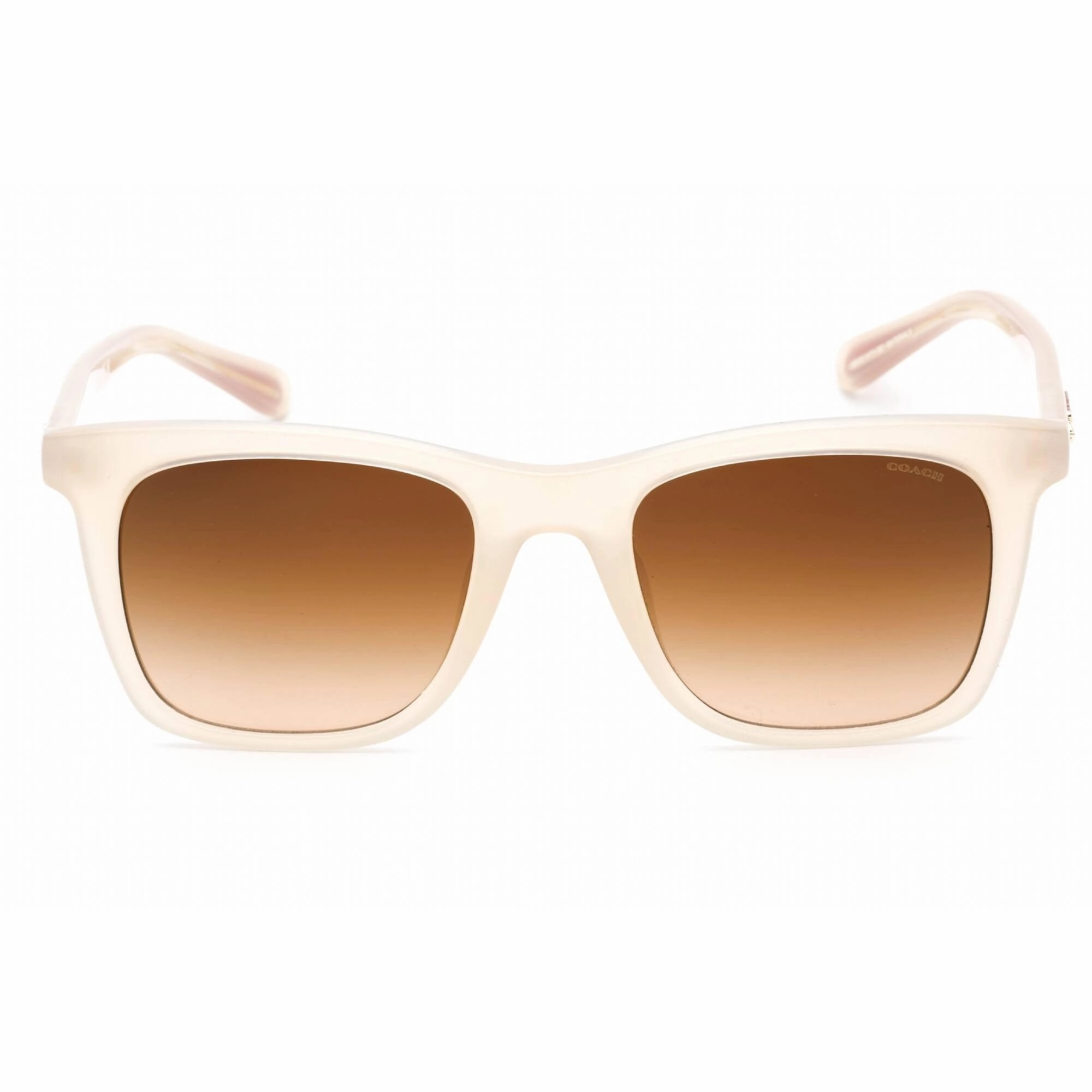 Coach Women's Sunglasses - Milky Ivory/Saddle Square Full Rim Frame | 0HC8374U 574774