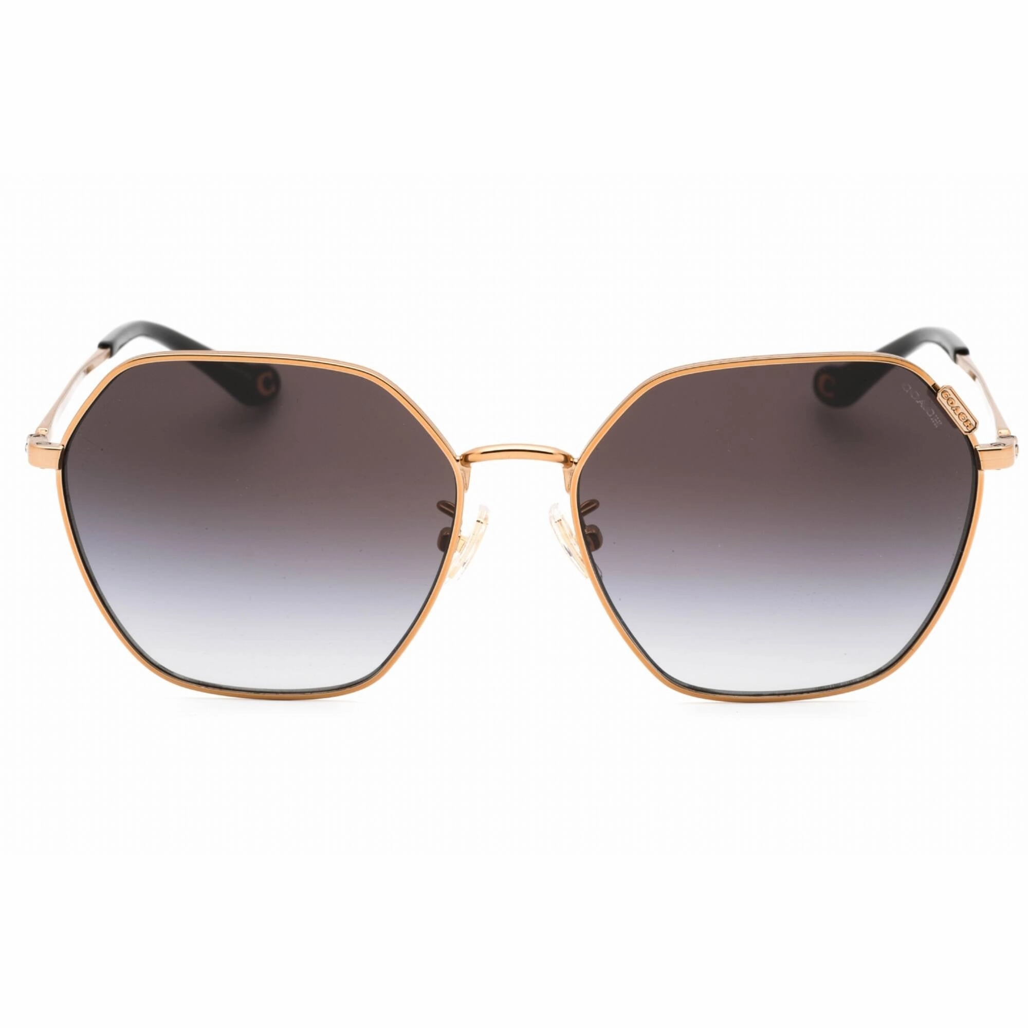 Coach Women's Sunglasses - Rose Gold Metal Geometric Full Rim Frame | 0HC7132 93318G
