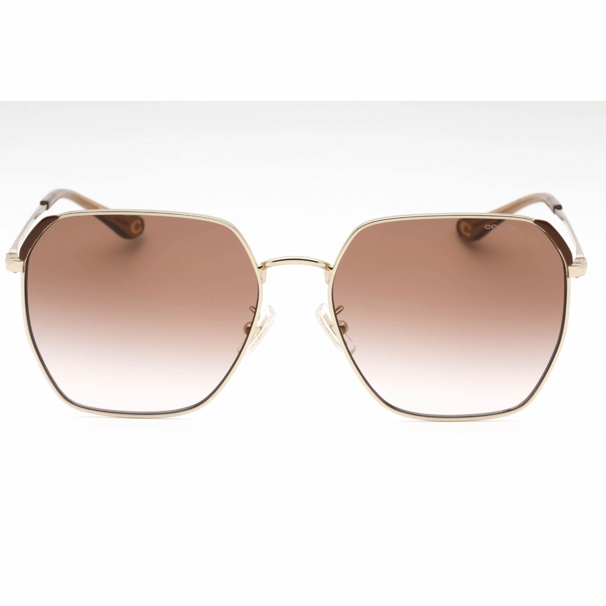 Coach Women's Sunglasses - Shiny Light Gold/Brown Metal Butterfly | 0HC7165D 900513