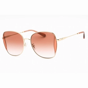 Coach Women's Sunglasses - Shiny Light Gold Butterfly Metal Frame | 0HC7158D 900513