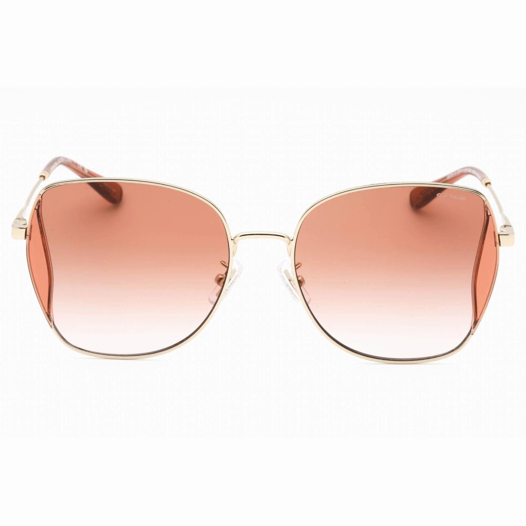 Coach Women's Sunglasses - Shiny Light Gold Butterfly Metal Frame | 0HC7158D 900513