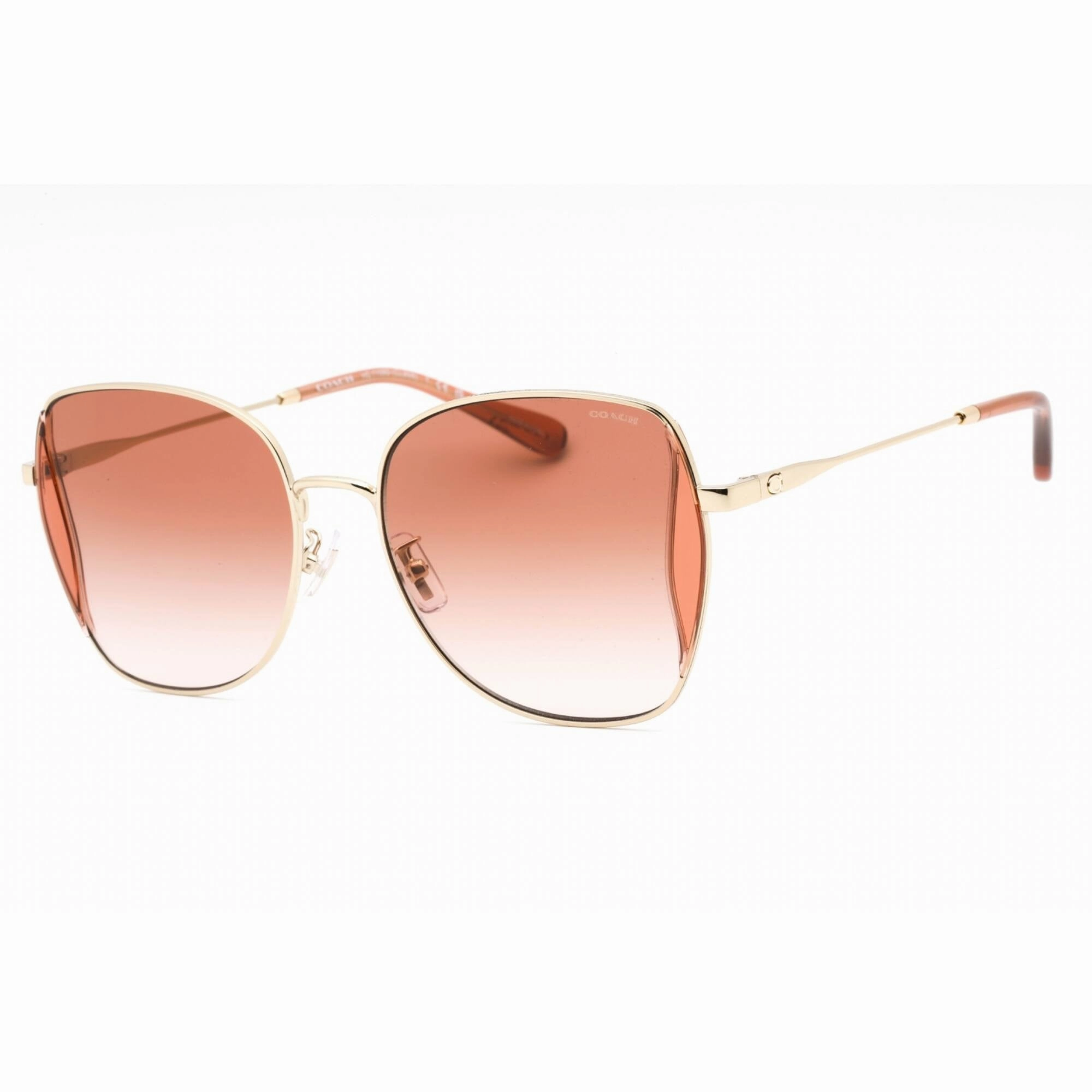 Coach Women's Sunglasses - Shiny Light Gold Butterfly Metal Frame | 0HC7158D 900513