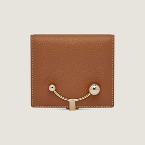 Crescent Wallet - Tan with Vanilla Stitch
