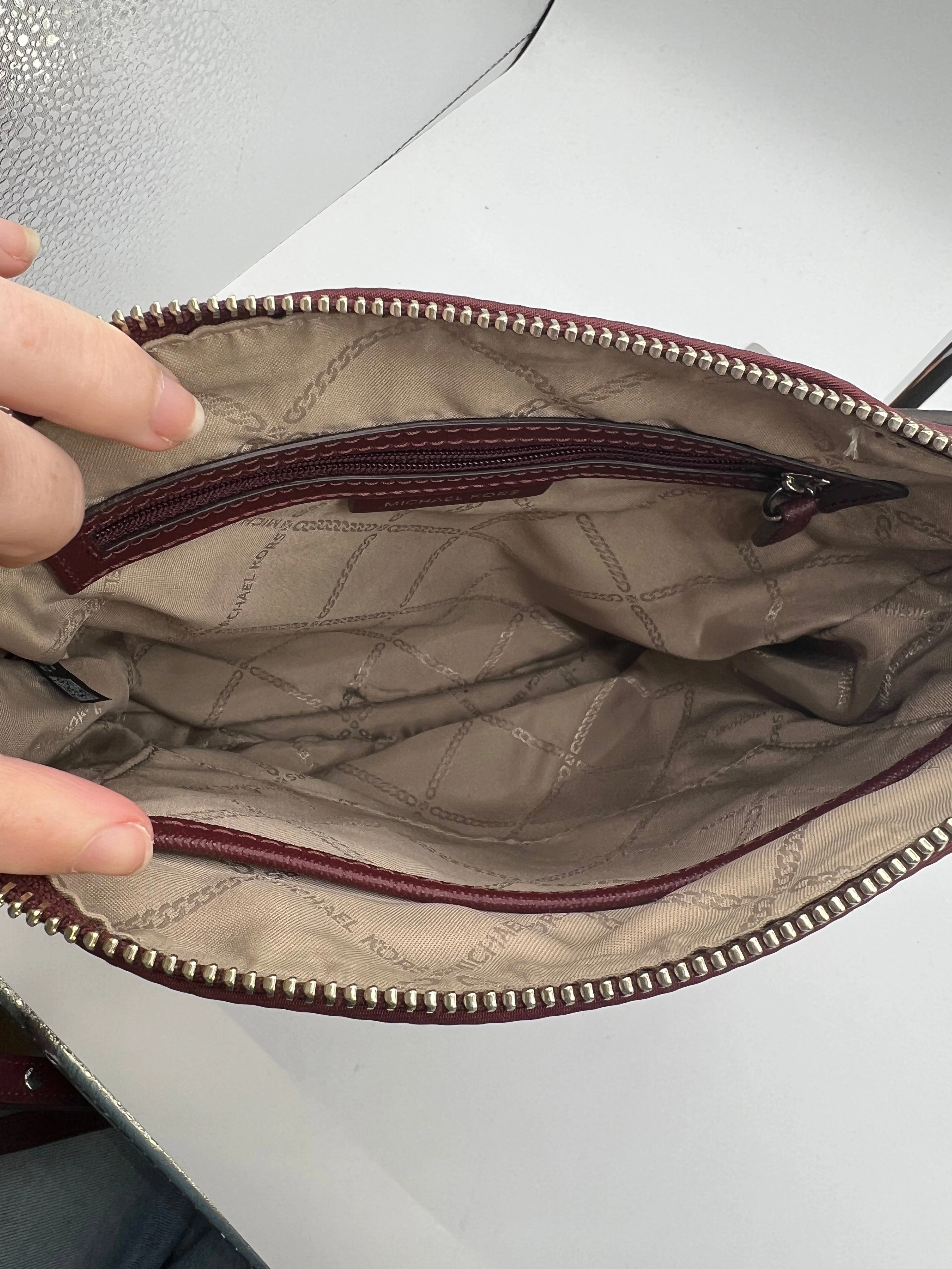 CROSSBODY DESIGNER by MICHAEL KORS In MAROON, Size: MEDIUM
