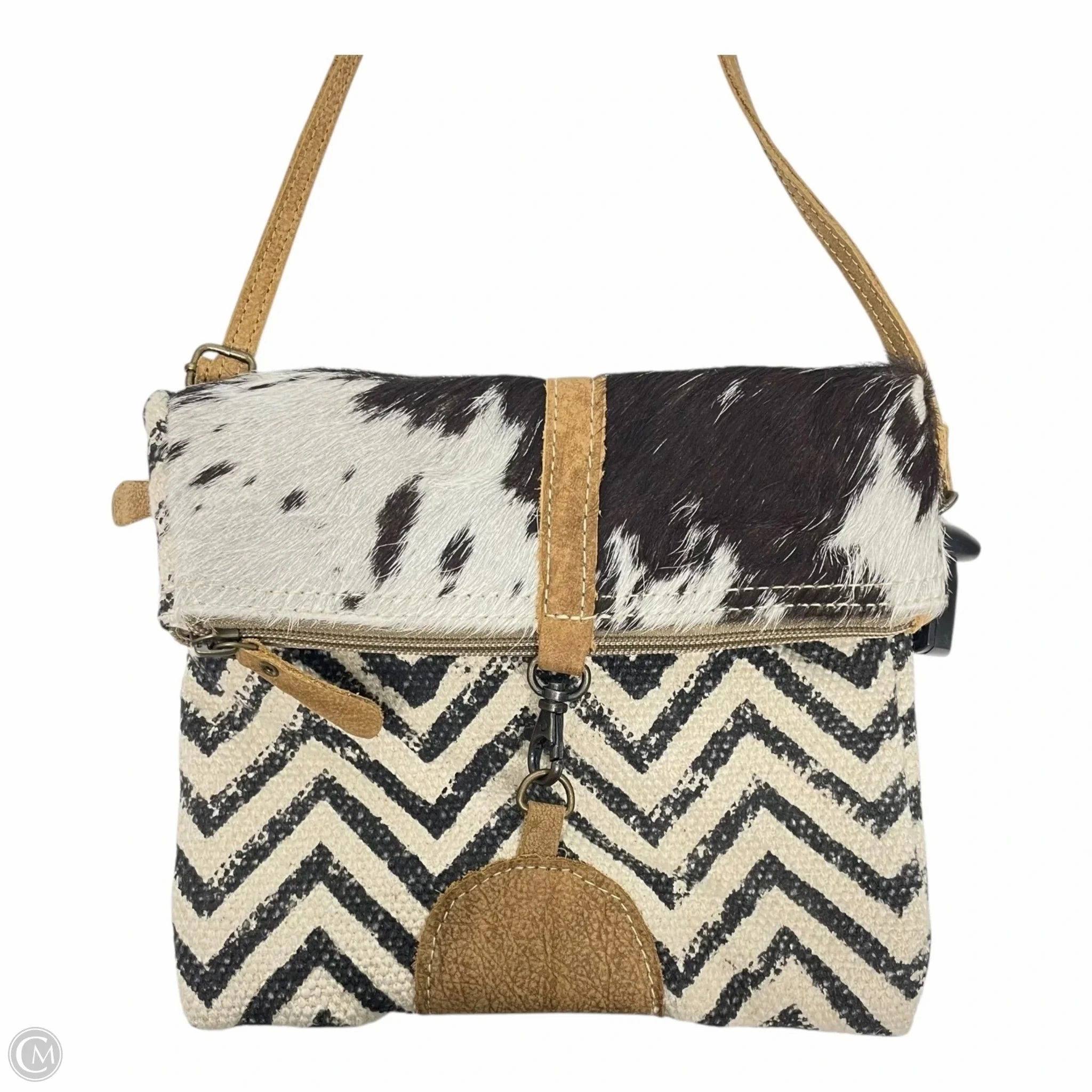 Crossbody Leather By Myra, Size: Medium