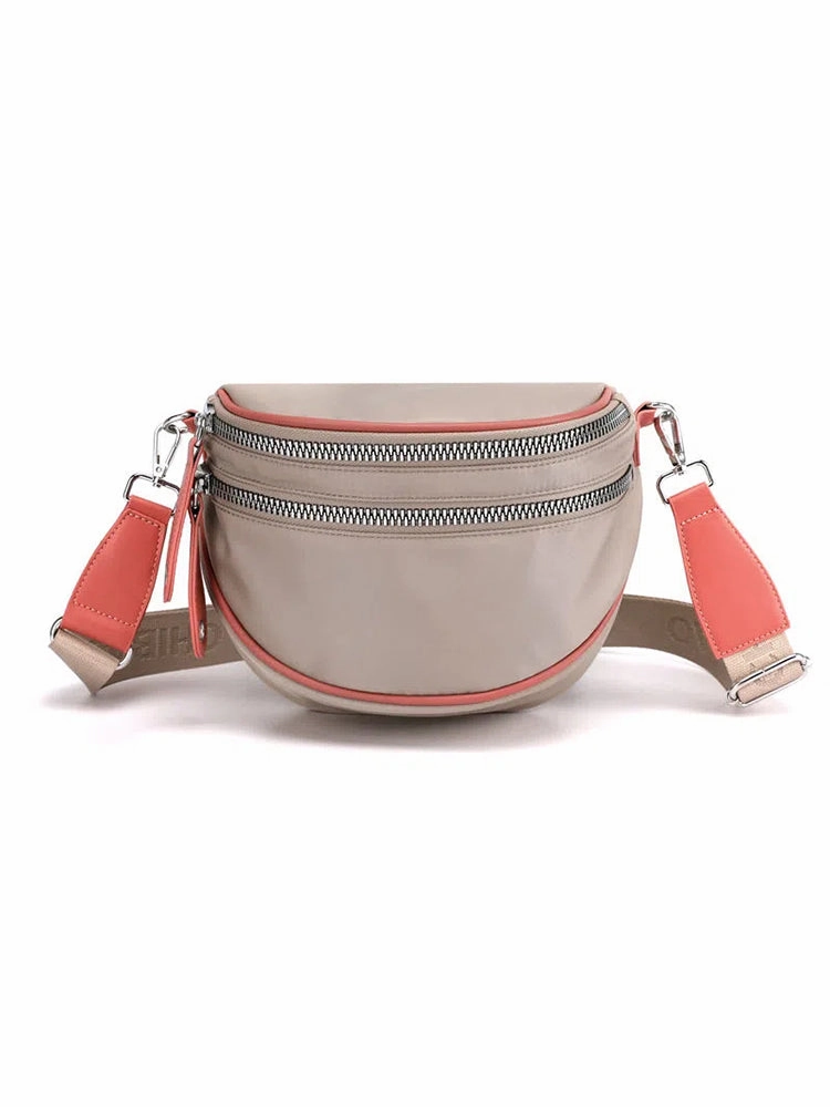 Crossbody Zippered Waterproof Saddle Bag