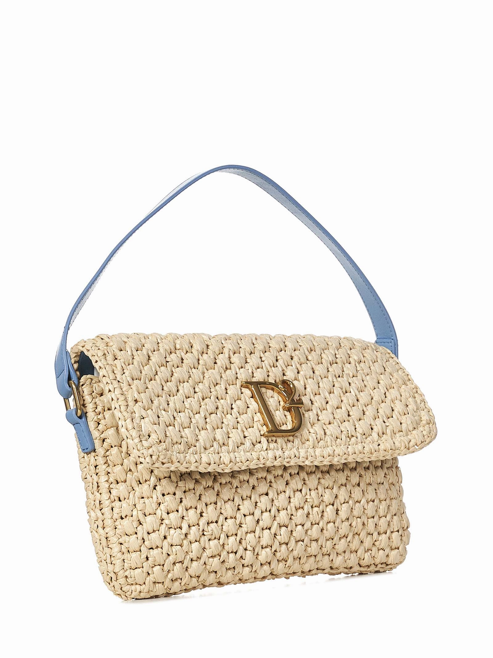 Dsquared2 Logo Plaque Woven Tote Bag