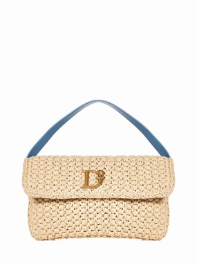 Dsquared2 Logo Plaque Woven Tote Bag