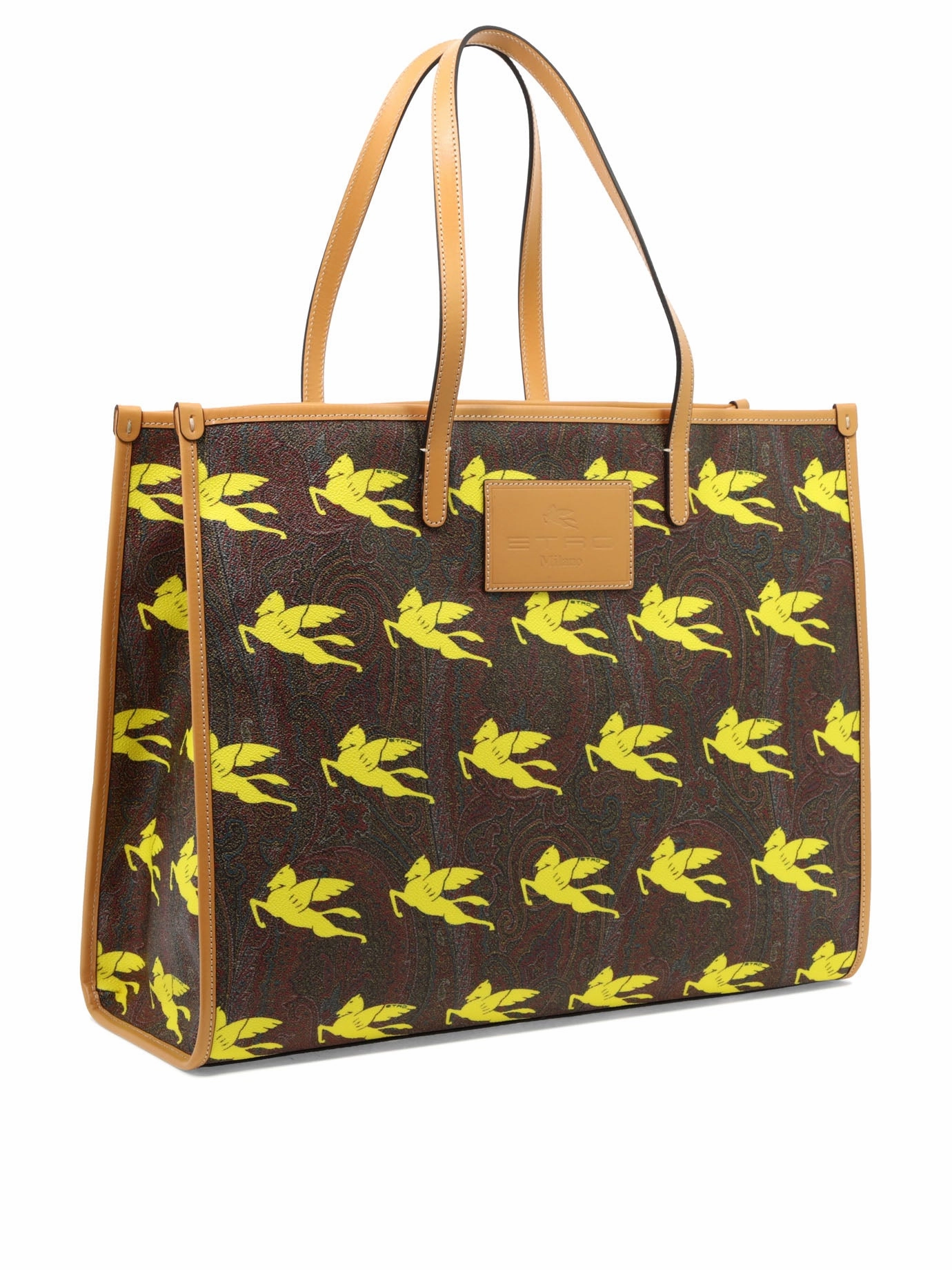Etro Alllover Logo Print Tote Bag
