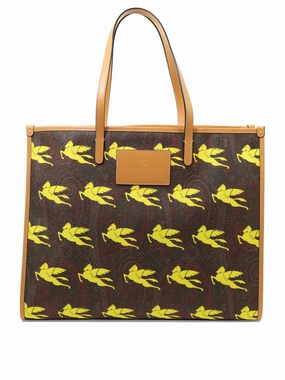 Etro Alllover Logo Print Tote Bag