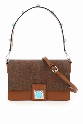 Etro Paisley Crown Me Large Shoulder Bag