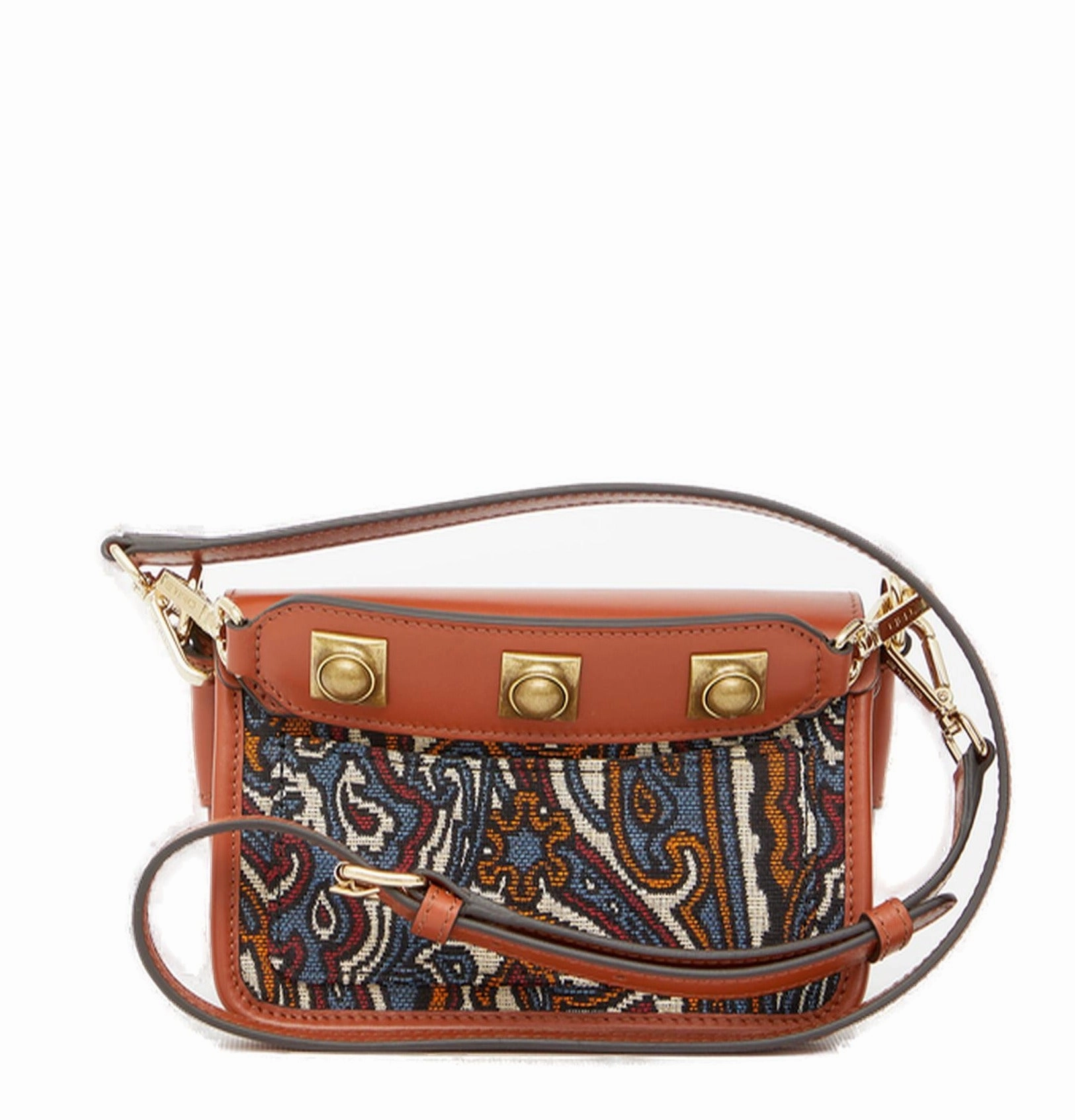 Etro Paisley Jacquard-Print Buckle Detail Shoulder Bag
