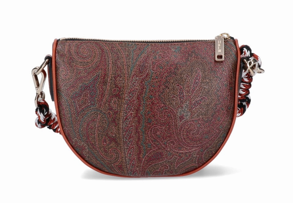Etro Paisley Printed Logo Embossed Shoulder Bag