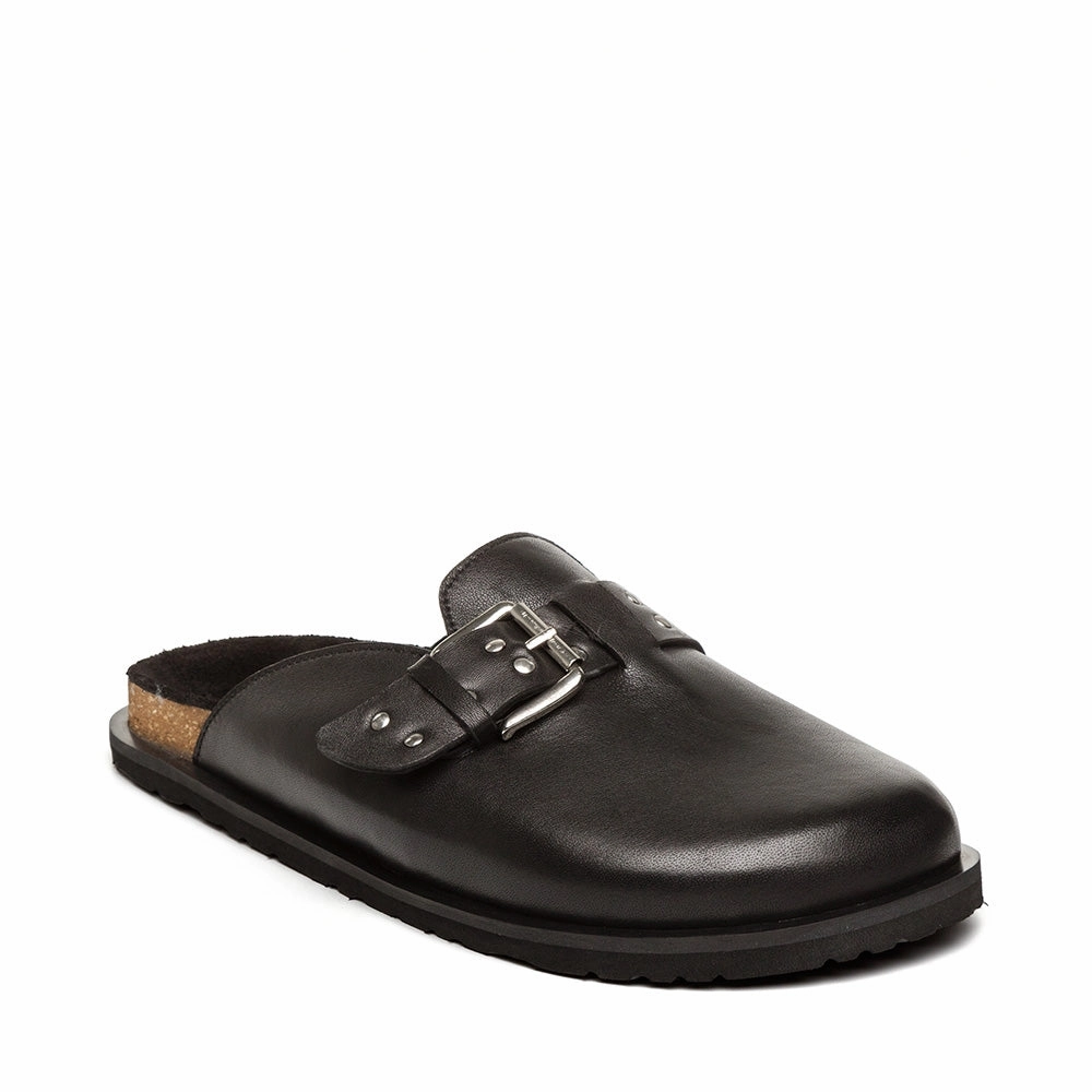 Evergreen Flat Shoe BLACK LEATHER