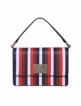 Furla 1927 Vertical Striped Shoulder Bag