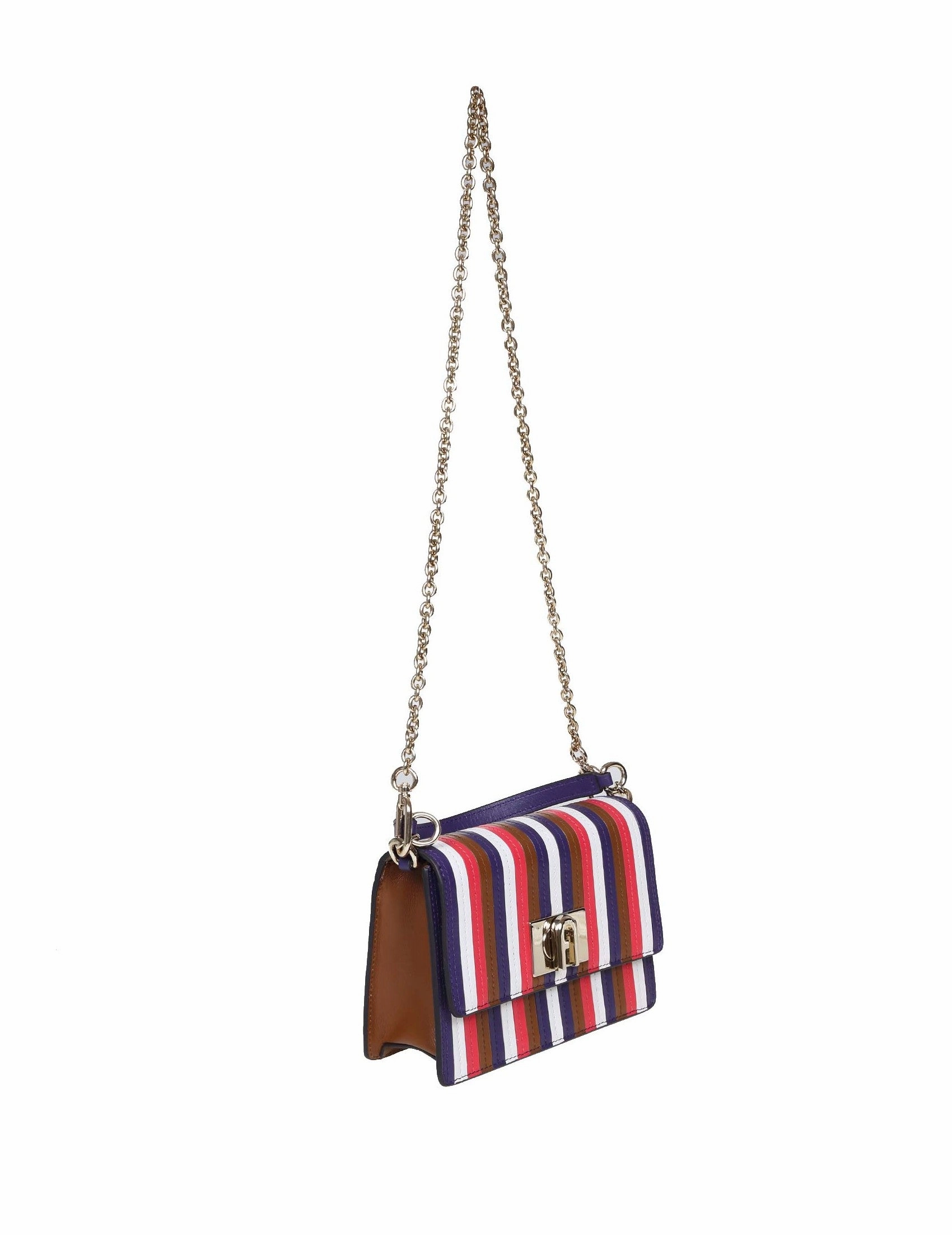 Furla 1927 Vertical Striped Shoulder Bag