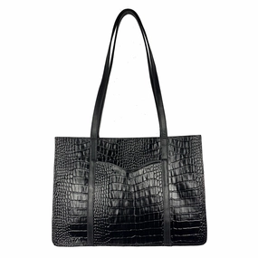 George Jackson Black Leather Bag - Large