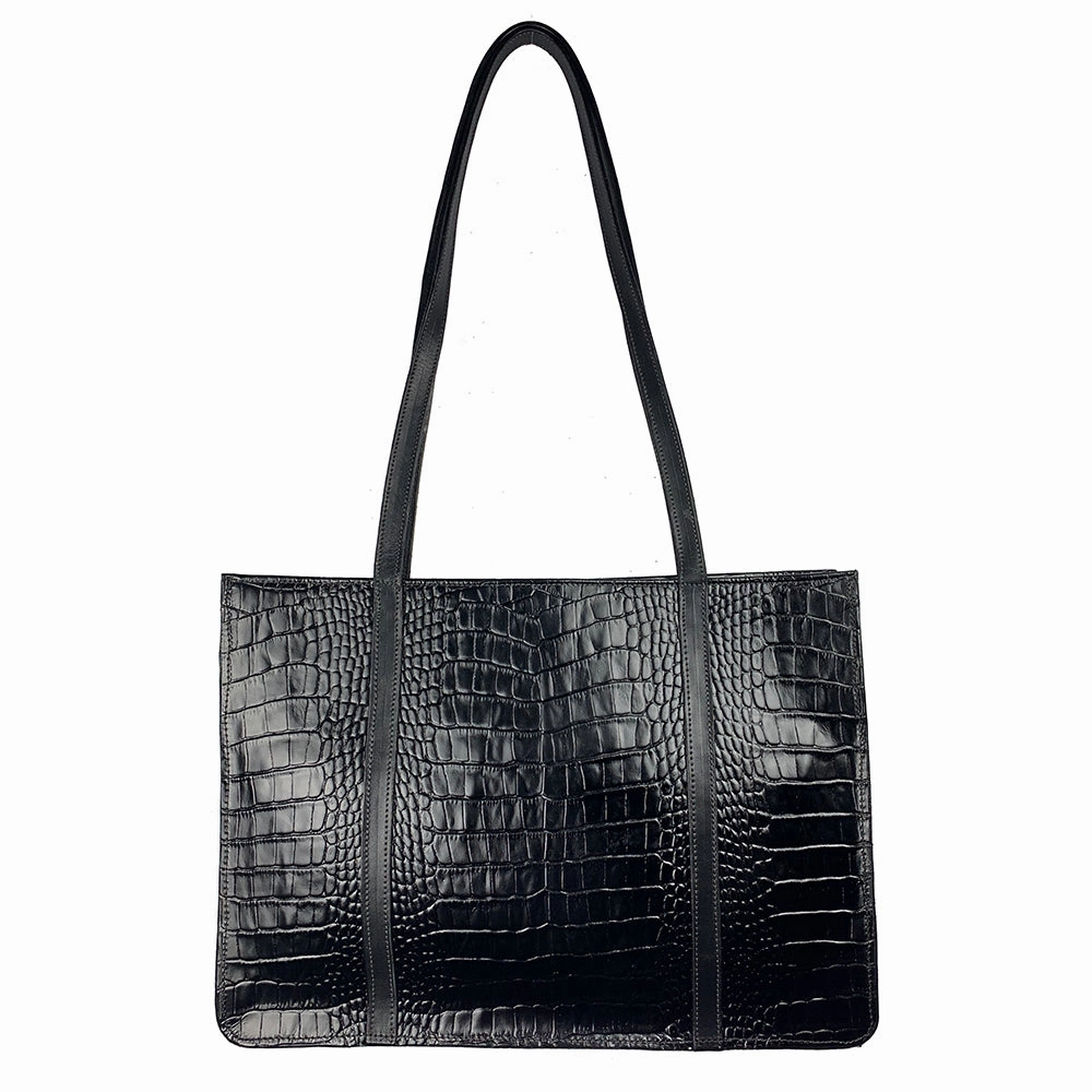 George Jackson Black Leather Bag - Large