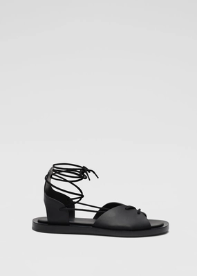 Gladiator Sandal in Leather - Black