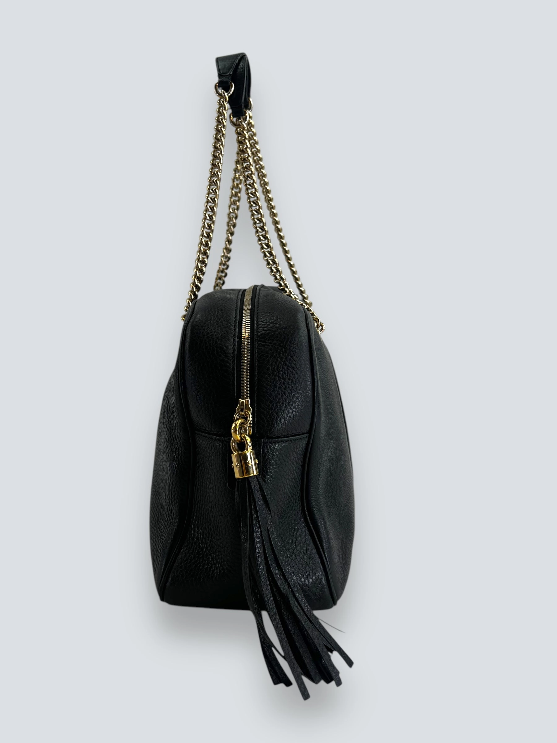 Gucci Black Leather Soho Tote