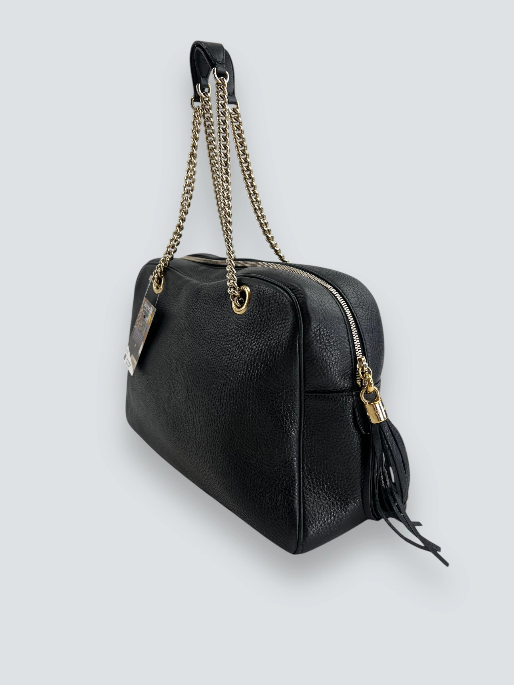 Gucci Black Leather Soho Tote