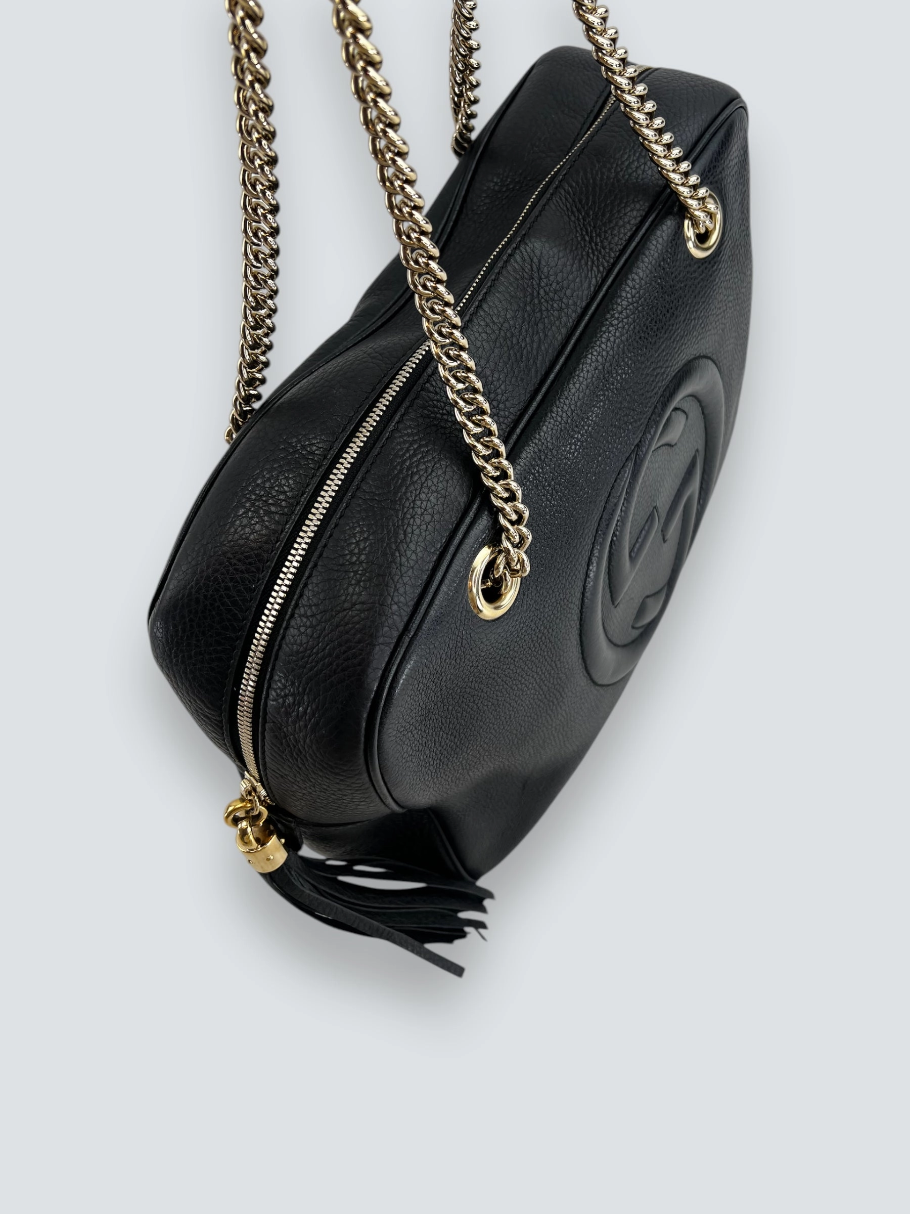 Gucci Black Leather Soho Tote