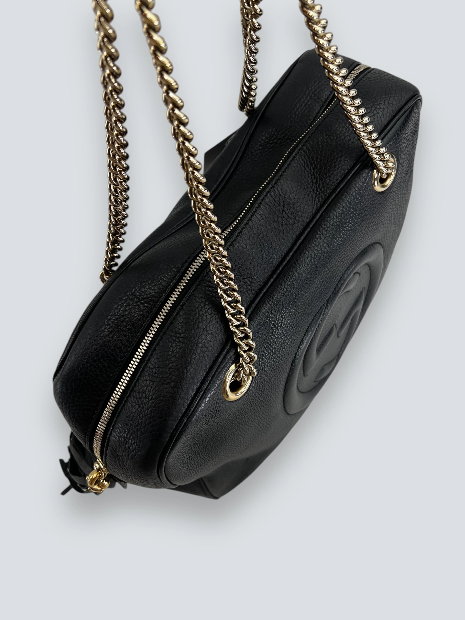 Gucci Black Leather Soho Tote