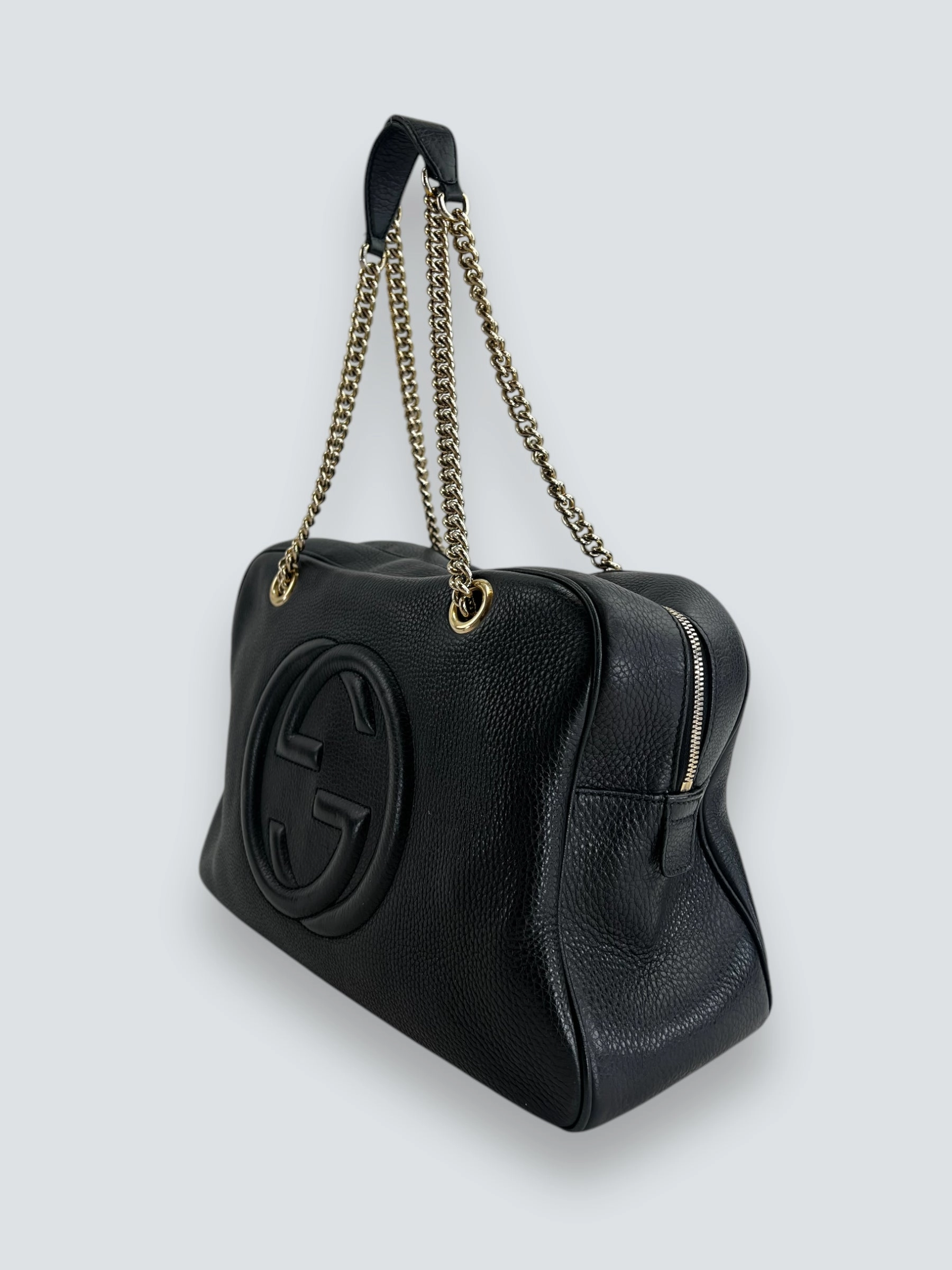 Gucci Black Leather Soho Tote