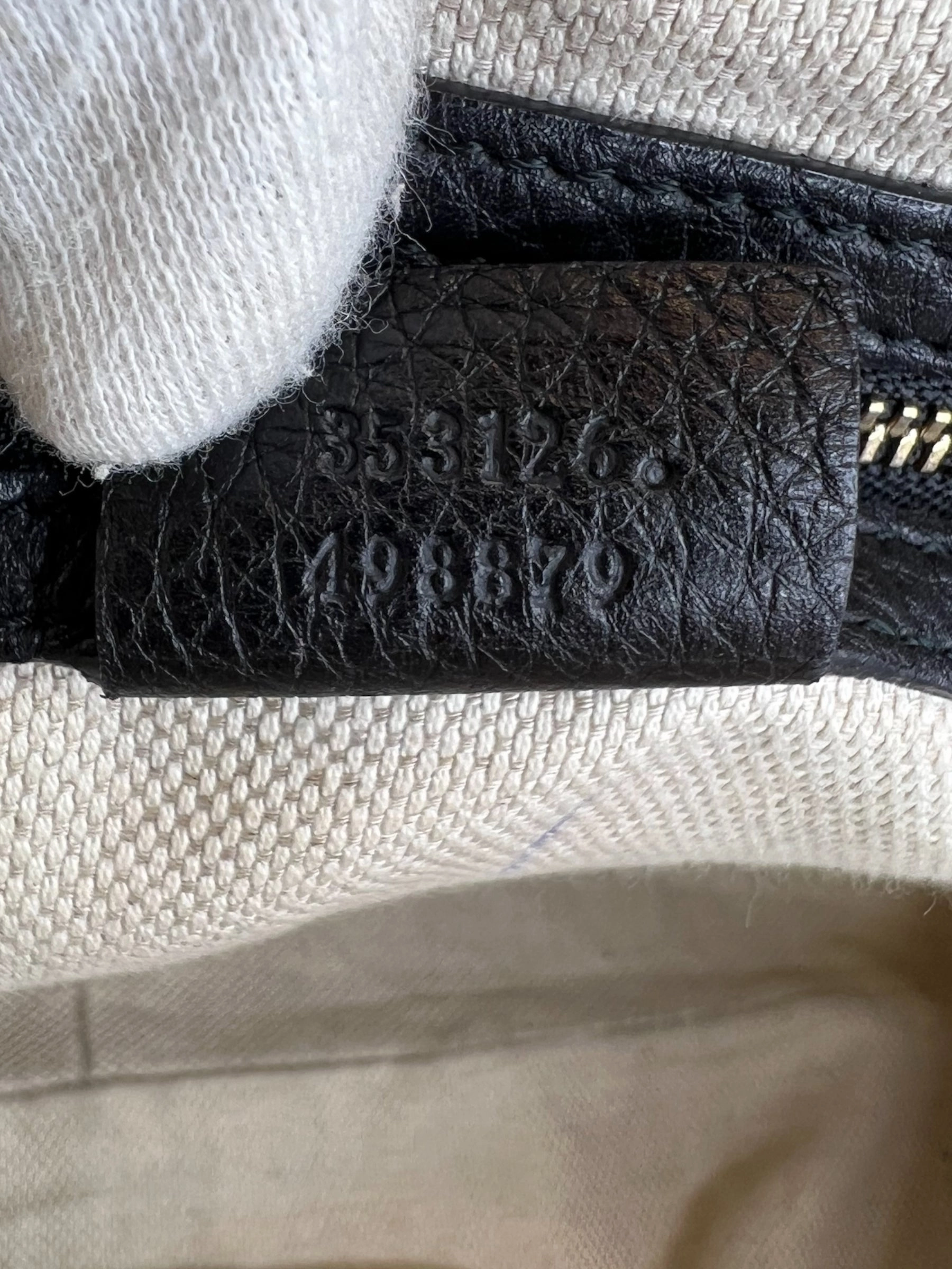 Gucci Black Leather Soho Tote