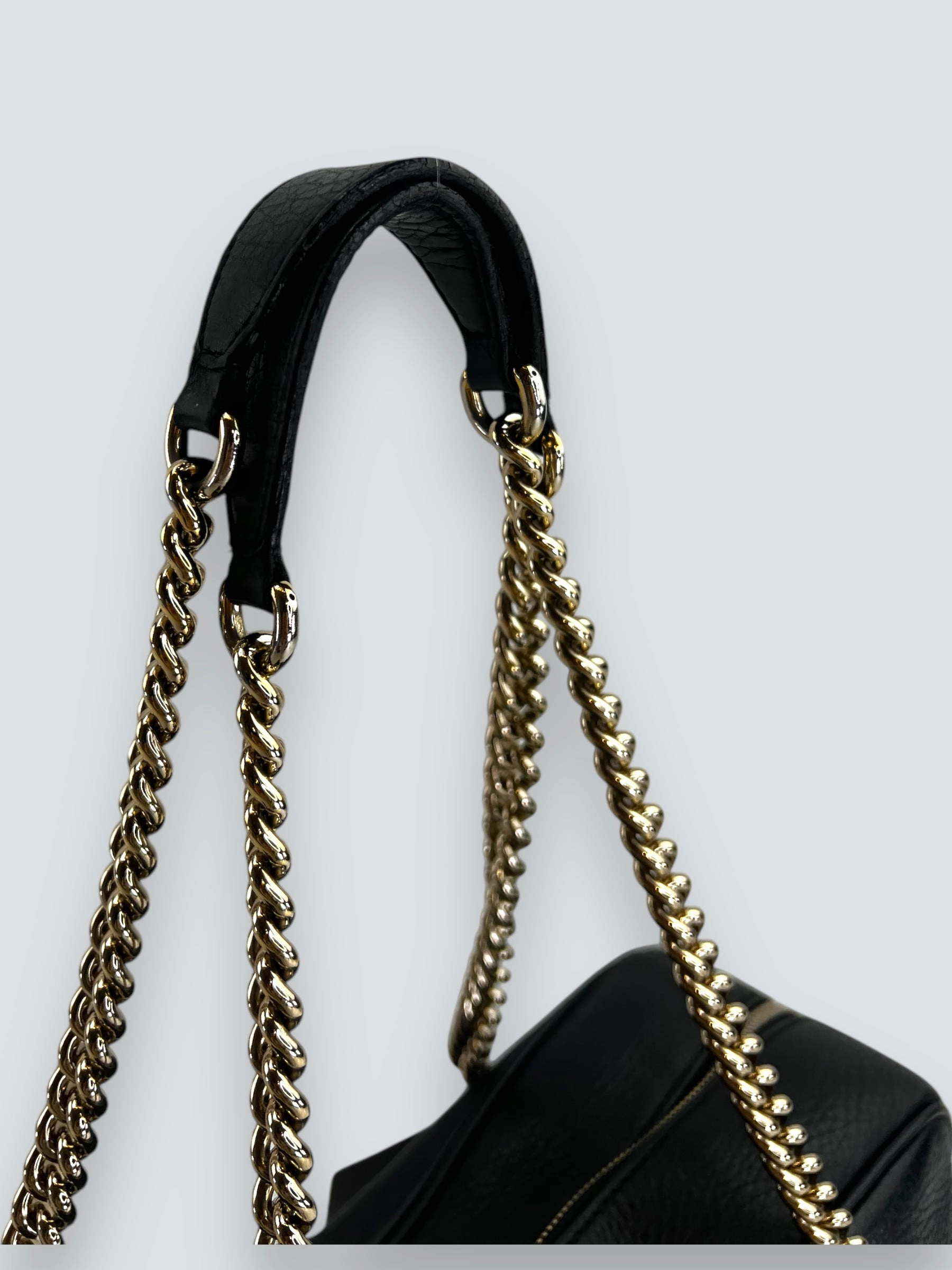 Gucci Black Leather Soho Tote