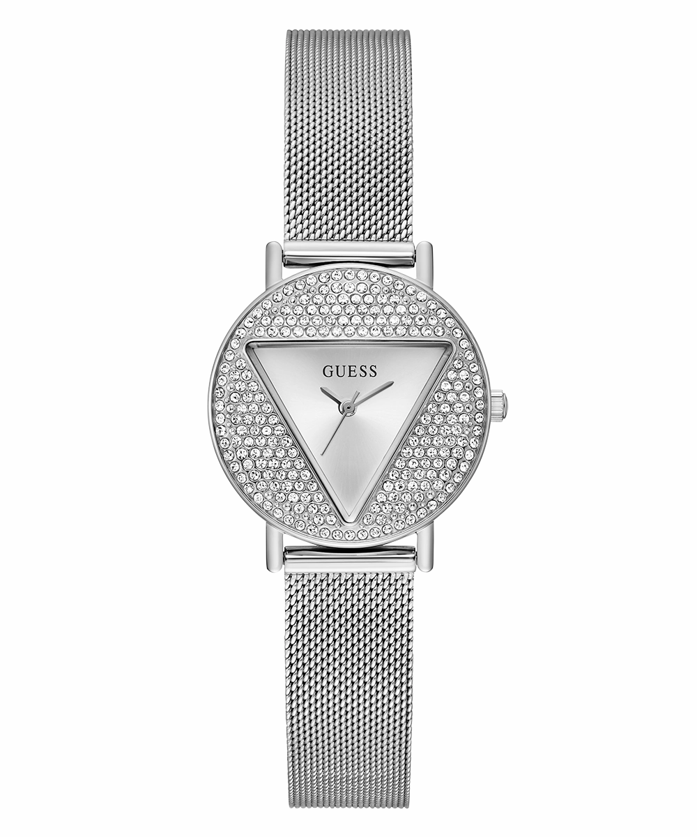 GUESS Ladies Silver Tone Analog Watch