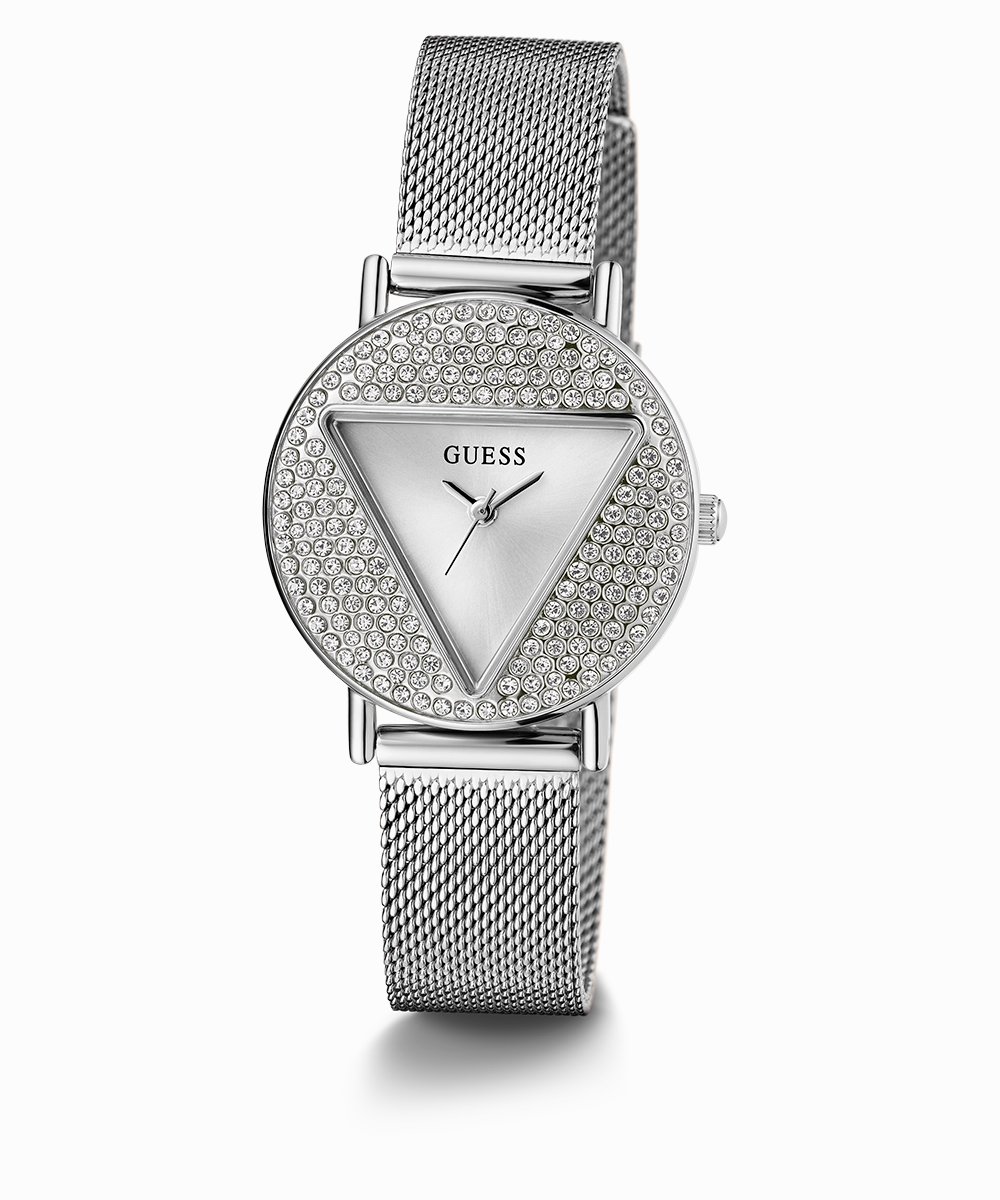 GUESS Ladies Silver Tone Analog Watch