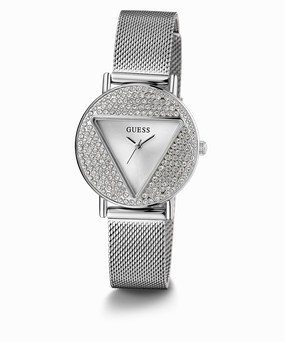 GUESS Ladies Silver Tone Analog Watch