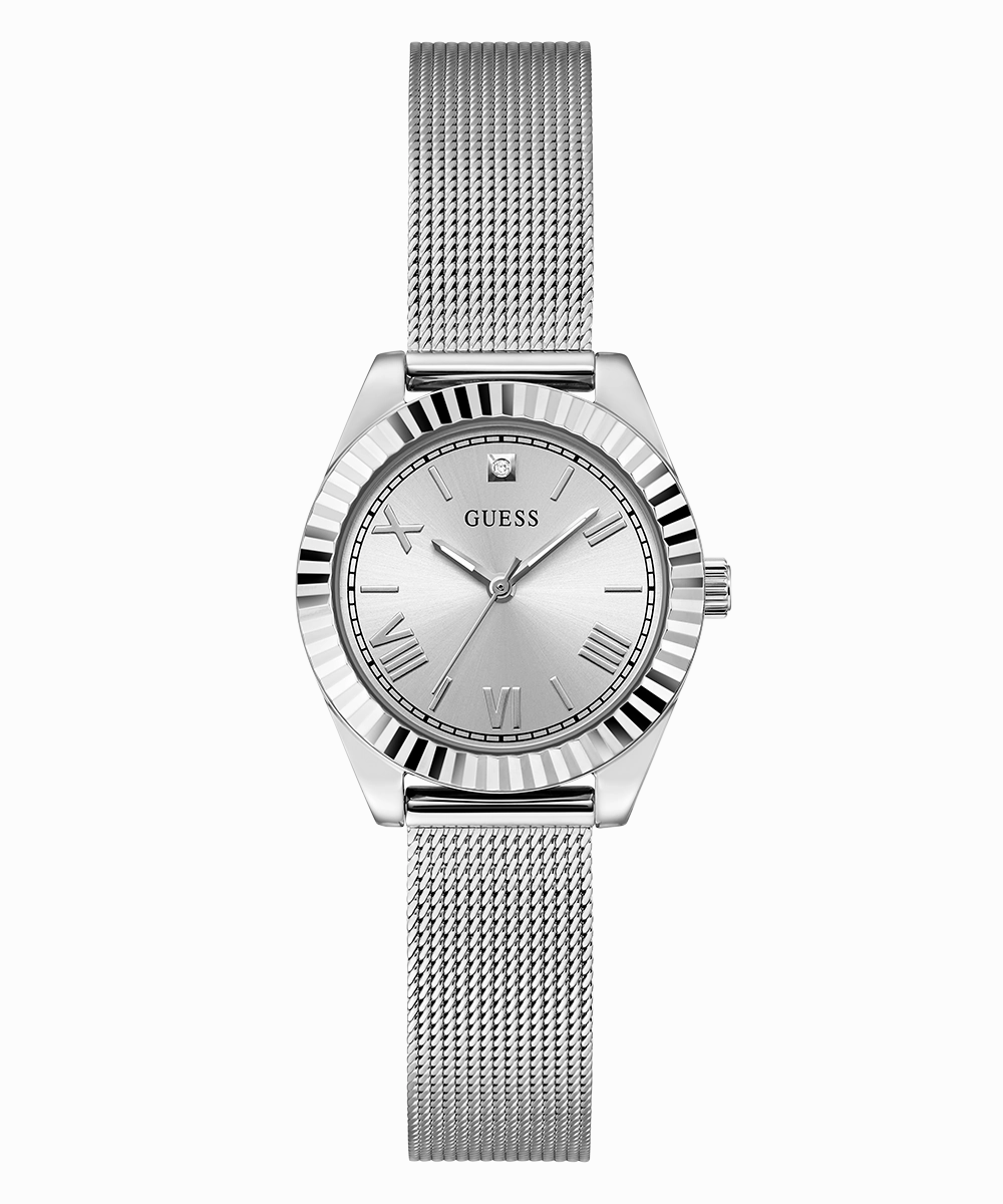 GUESS Mini Luna Ladies Silver Tone Analog Watch