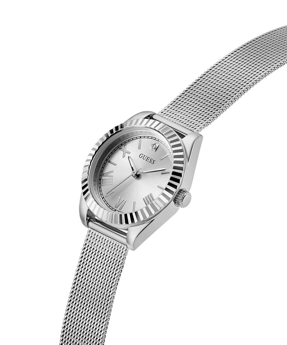 GUESS Mini Luna Ladies Silver Tone Analog Watch