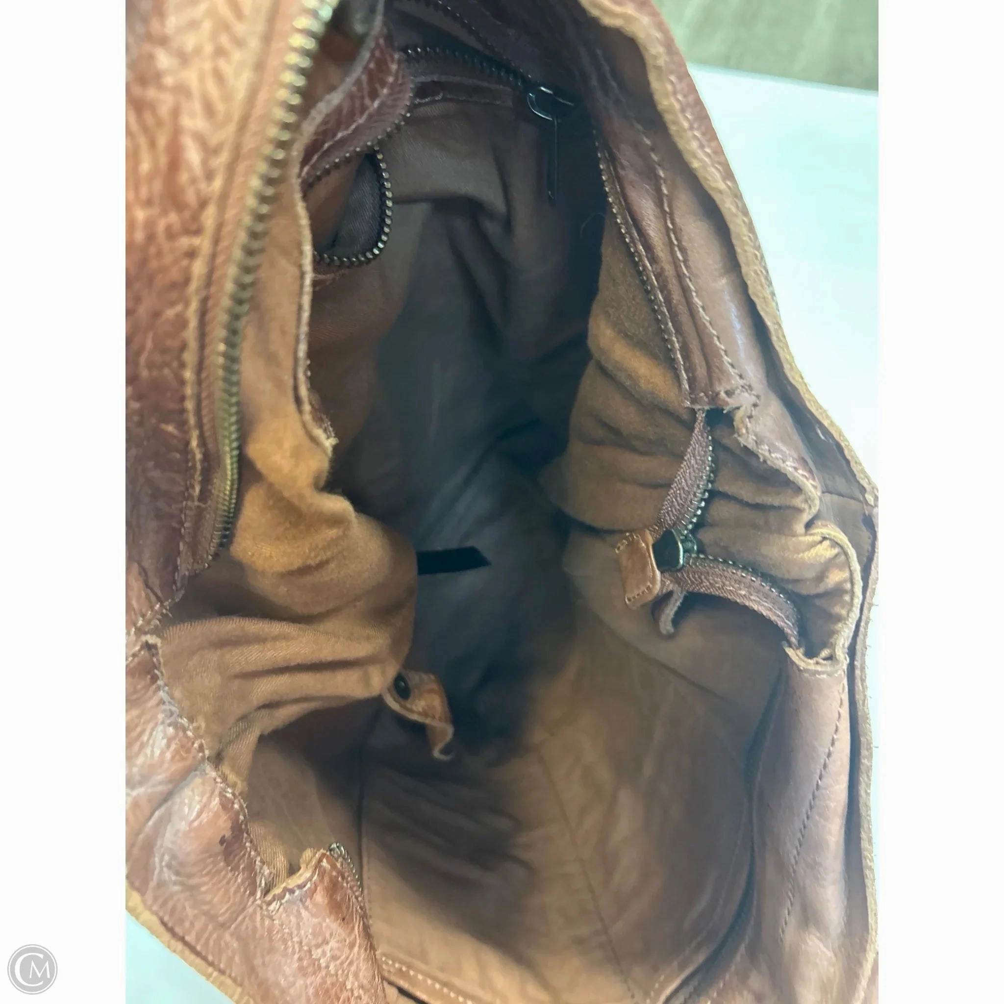Handbag Leather By Clothes Mentor, Size: Large
