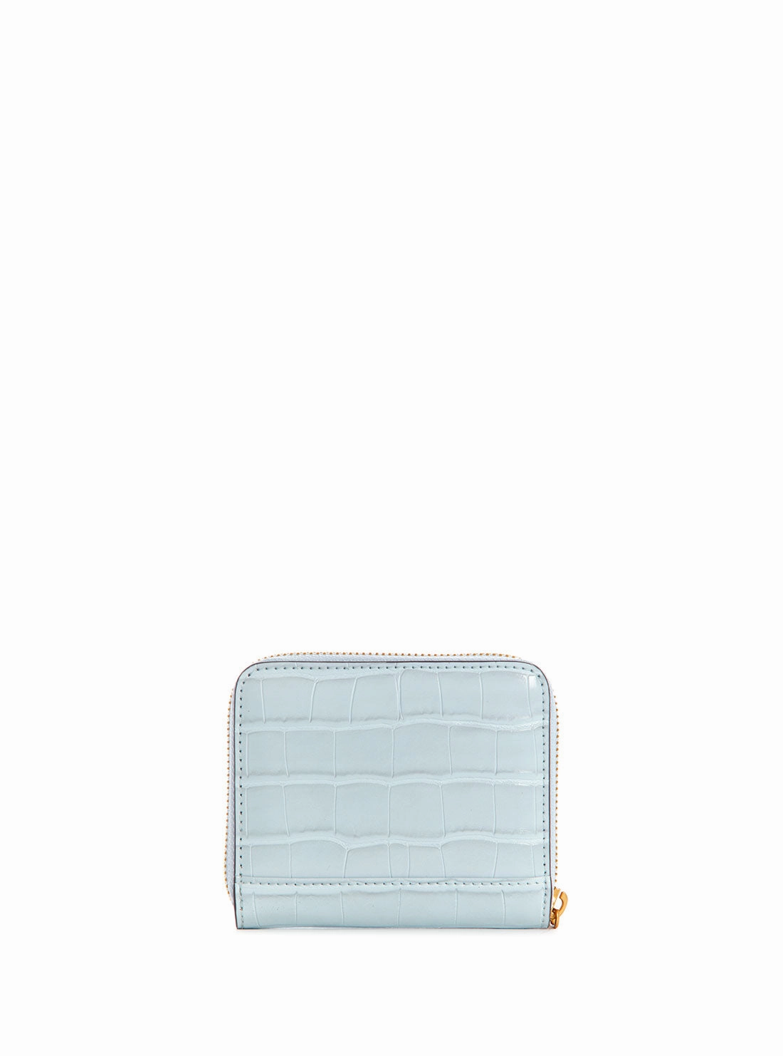 Ice Blue Laurel Croco Small Wallet