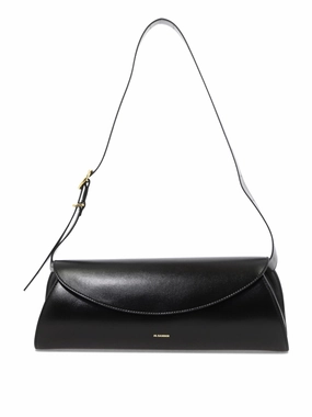Jil Sander Logo Print Trapezium Shoulder Bag