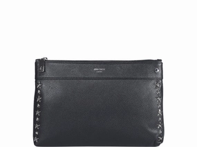 Jimmy Choo Star Embellished Zipped Clutch Bag