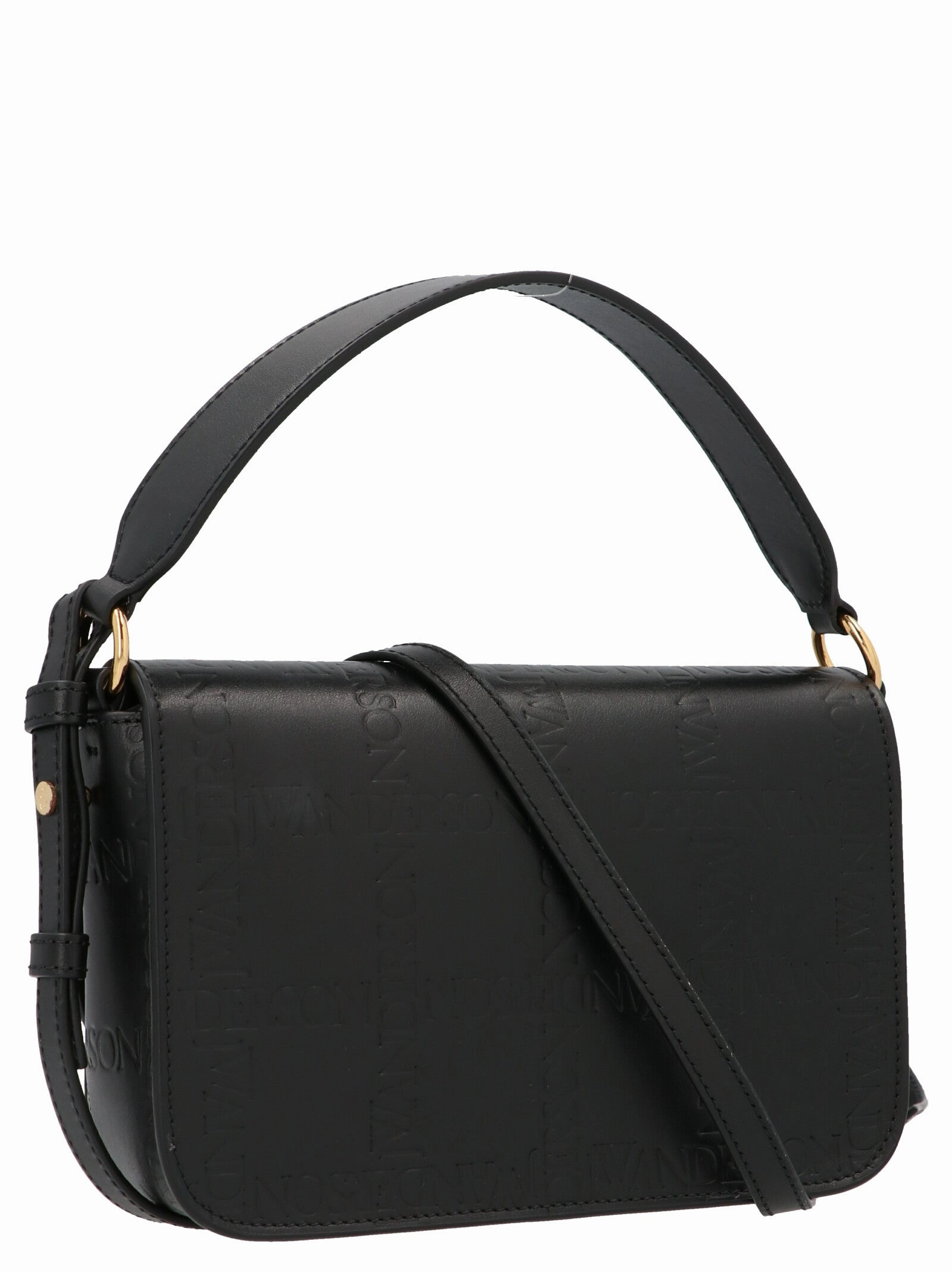 JW Anderson Allover Logo Debossed Foldover Shoulder Bag