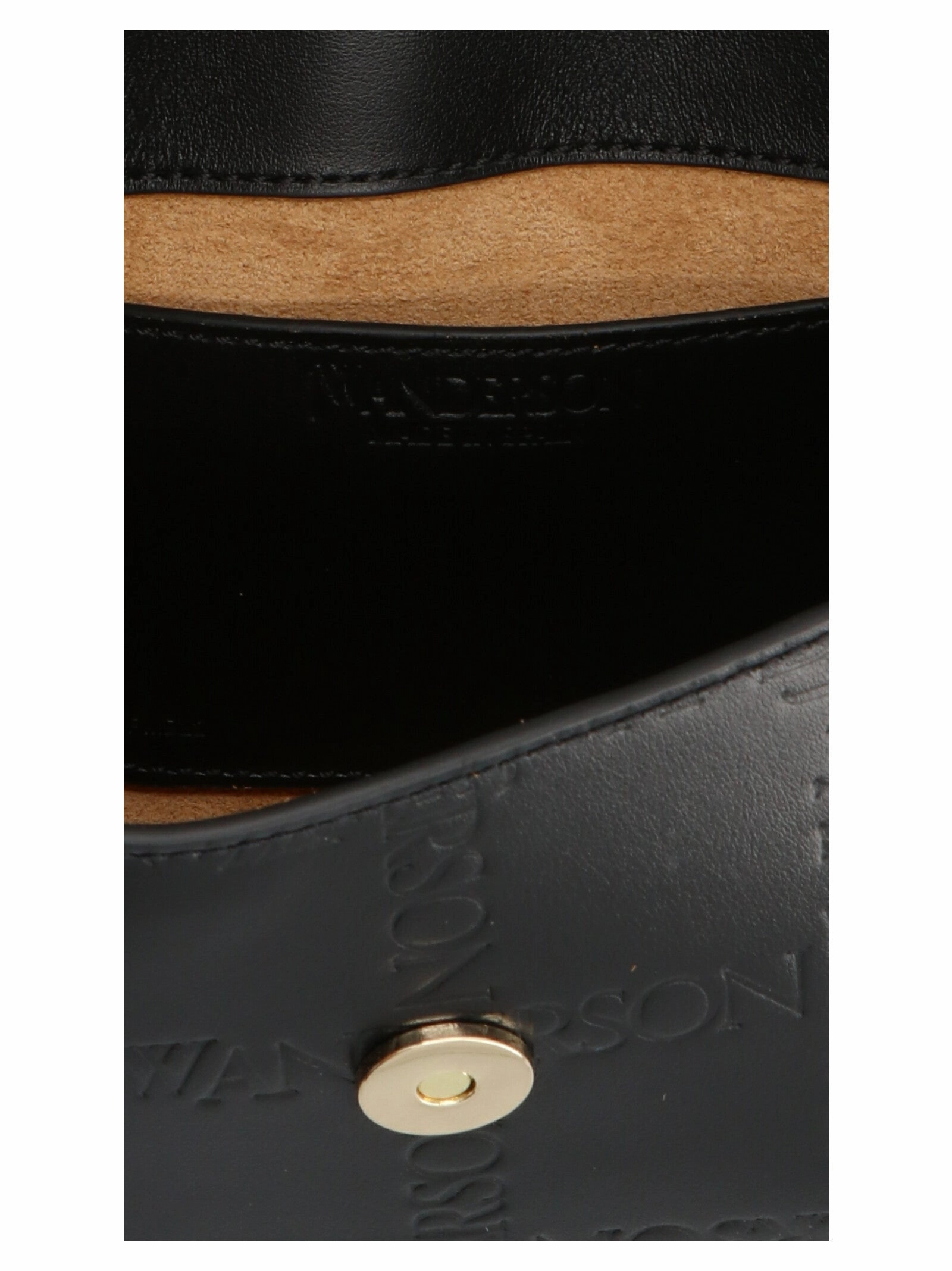 JW Anderson Allover Logo Debossed Foldover Shoulder Bag