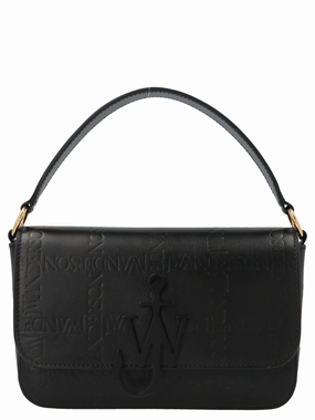 JW Anderson Allover Logo Debossed Foldover Shoulder Bag