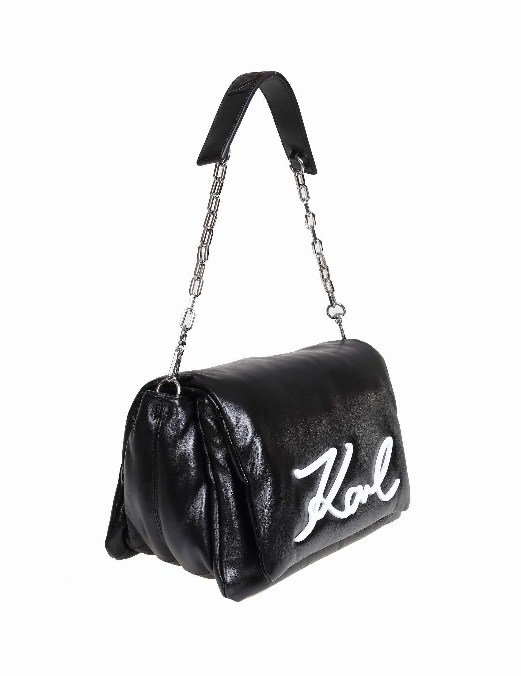 Karl Lagerfeld K-Signature Logo Detailed Large Shoulder Bag