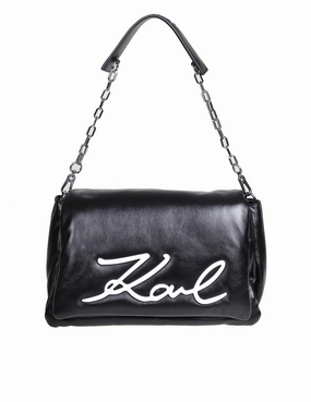Karl Lagerfeld K-Signature Logo Detailed Large Shoulder Bag